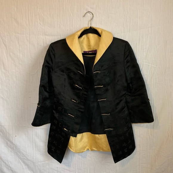 Womens fitted tradition Chinese Kimono Sz L - Picture 3 of 8